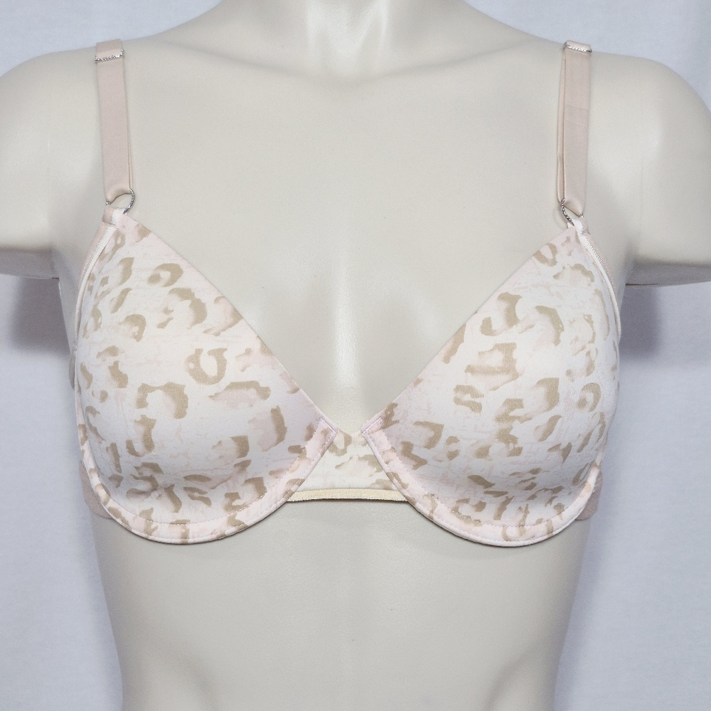 Charmed By Maidenform C0121 One Fab Fit T-shirt UW Bra‎ 32D Beige NWT